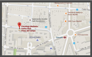 Mapa Psiclogo y Mediador Familiar Madrid
